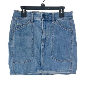 American Eagle Outfitters Hi Rise Mini Blue Jean Denim Skirt Shorts Size 2